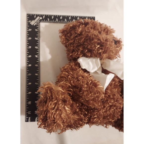 Nicole Curly Light Brown Bear Stuffed Animal Plush 10 Inch Style # Nov 1014 - Picture 8 of 9